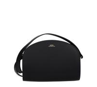 A.P.C. Black Leather Crossbody Bag