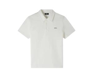 A.P.C. - Carter Logo Polo - - Tops - Uomo - Bianco - M