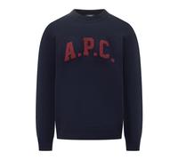 A.P.C. - College Logo Crewneck Sweater - - Knitwear - Uomo - Blu - S