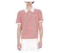 A.P.C. - Polo rigata in cotone-cashmere con taschino - - Tops - Uomo - Rosso - S