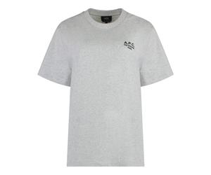 A.P.C. - T-shirt con Logo in Cotone - - Tops - Donna - Grigio - M