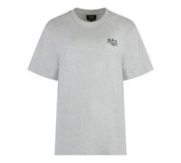 A.P.C. - T-shirt con Logo in Cotone - - Tops - Donna - Grigio - XL