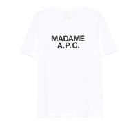 A.P.C. - T-shirt Girocollo con Stampa Logo Frontale - - Tops - Uomo - Bianco - S