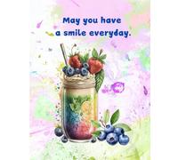A pastel rainbow wallpaper notebook with a cute glass of fruit smoothie on it.: For students and schools Suitable for women and men Office staff Teenagers, women, men, 8.5x11, 100 pages.