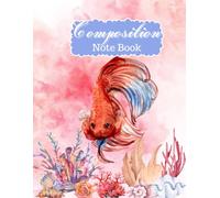 A pastel red notebook with a red fighting fish picture.: For students and schools Suitable for women and men Office staff Teenagers, women, men, 8.5x11, 100 pages.