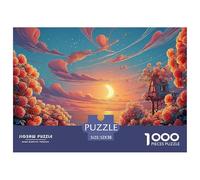 A Path Leading to The Sea Roses in Full Bloom 1000 Pezzi Cartoncino Premium Bundle Di Puzzle Sunset Anti-stress Gioco Creativo Puzzle Per Decorazione Domestica 52x38cm/1000pcs