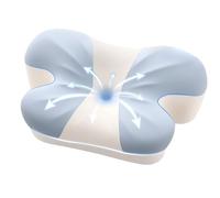 A-Pce Cuscino Cervicale per Alleviare il Dolore al Collo e alle Spalle, Cuscino Memory Foam per il Collo con Rivestimento Traspirante e Rimovibile, per Chi Dorme di Lato/Schiena/Pancia, Blu