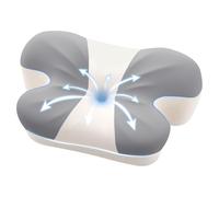 A-Pce Cuscino Cervicale per Alleviare il Dolore al Collo e alle Spalle, Cuscino Memory Foam per il Collo con Rivestimento Traspirante e Rimovibile, per Chi Dorme di Lato/Schiena/Pancia, Grigio