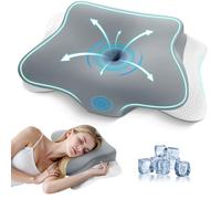 A-Pce Cuscino Cervicale per Dormire Memory Foam Ergonomico, Grigio