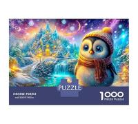 A Penguin in A Snowy Magical Forest Puzzle Da 1000 Pezzi Cute Penguin Ideale Per Il Piacere Familiare, Adulti E Bambini 38x26cm/1000pcs