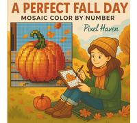 A Perfect Fall Day: Autumn Mystery Mosaic Coloring Book for Relaxation and Stress Relief