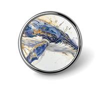 A Picture of A Whale Round Badge Cute Spilla Cappelli Giacche Decorazione Personalizzata Spilla Abbigliamento Gioielli Accessori per Festa di Nozze Regalo