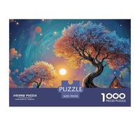 A Picturesque Spring Landscape with Blooming Cherry Tree 1000 Pezzi Carta Ecologica Resistente Bundle Di Puzzle Spring Landscape Anti-stress Gioco Creativo Puzzle Regali Per Famiglia E Amici 70x50cm/1