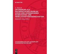 A Pietsch Optimierung ALS Mathematisches Problem Sowie Ihre A (Copertina rigida)