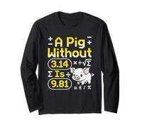 A Pig Without 3.14 Is 9.81 Fisica Matematica Maglia a Manica