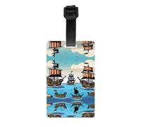 A Pirate Boat YYHWHJDE stampa etichette per bagagli portatili