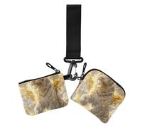 A Platinum Tigers with Wings Porta carte da donna Porta carte di credito piccolo portatile con tasca con cerniera per donne confezione da 2, Tigri platino con ali, 1 size, Casual