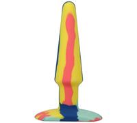 A-Play Groovy - Tappo anale in silicone, 12,7 cm, colore: Giallo Sunrise - Morbido tappo anale multicolore, realizzato in silicone per la salute