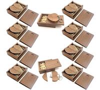A Plus+ 10 Pezzi Chiavetta USB 3.0 da 64GB Cuore di Legno Forma USB 3.0 PenDrive con Scatola di legno