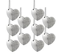 A Plus 10 Pezzi Cuore di Cristallo USB PenDrive 8GB Chiavette USB 2.0 Argento