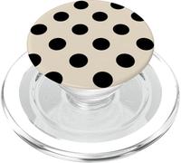 A pois beige e nero, per donne e ragazze a pois PopSockets PopGrip per MagSafe