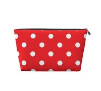 A Pois Rossi E Bianchi, Borsa da toilette Borsa per trucco Borsa per cosmetici Borsa da toilette da viaggio portatile