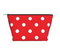 A Pois Rossi E Bianchi, Borsa da toilette Borsa per trucco Borsa per cosmetici Borsa da toilette da viaggio portatile