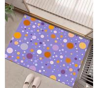 A Pois Zerbino Trappola Sporco, Tappetino Antiscivolo Lavabile In Lavatrice, Pois Colorati, Zerbino D'Ingresso Soft Comfortable Per Ingresso, Port, 60 X 90 Cm Viola