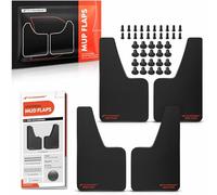 A-Premium 4 parafanghi universali neri per auto, berlina, coupé, con hardware anteriore e posteriore