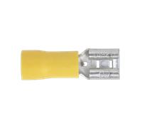 A Pressione Terminale 6.3mm Femmina Giallo Confezione Di 100 - Sealey YT13 Nuovo