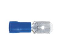 A Pressione Terminale 6.3mm Maschile Blu Confezione Di 100 - Sealey BT21 Nuovo