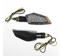 A-Pro A Pair Motorcycle Indicators Motor Bike Scooter universale per LED Clear Lens Carbon