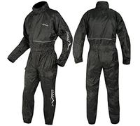 Antipioggia Completo Tuta Impermeabile Intera Moto Scooter Custom Quad Nero XL