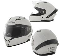 A-Pro Casco Integrale Moto Scooter Visierino Anti Graffio Touring Bianco M