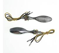 A-Pro Coppia Frecce Indicatori Direzione Moto Custom Naked Universali Metallo Cromo