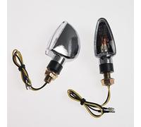 A-Pro Coppia Indicatori 2,8x8.7cm Frecce Moto Universali Sport Naked Scooter Cromo