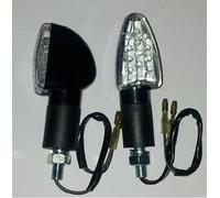 A-Pro Coppia Indicatori Direzione Frecce Moto LED Custom Naked Universali Nero