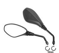 A-Pro Coppia Specchietti Retrovisori Moto Scooter Universali 10mm Nero