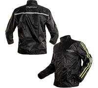 A-Pro Giacca Antiacqua Moto Antipioggia con Antivento Impermeabile Tuta FLUO S