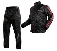A-PRO Giacca Impermeabile Pantaloni Scooter Antipioggia Moto Alta Visibilità ROSSO 3XL