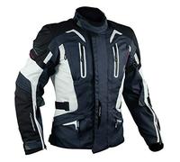 A-Pro Giacca Moto 3 Strati termica Impermeabile Sfoderabile Protezioni CE Blu 3XL