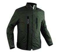 A-Pro Giacca Moto Scooter Protezioni CE Sfoderabile Giubbino Impermeabile Verde 3XL