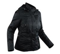 A-Pro Giacca Scooter Lady Città Moto Donna Impermeabile Protezioni CE Nero L