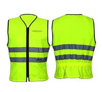 A-PRO Gilet Alta Visibilita' Cartarinfrangnete Giallo Omologato Moto Auto Sicurezza