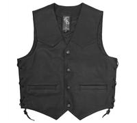 Leather Vest Waist Coat Chopper Custom Bikers Motorcycle Motorbike Sonicmoto L