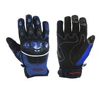 A-Pro Guanto Tessuto Moto Protezione Nocche Estivo Tessuto Mesh Traforato Blu XL