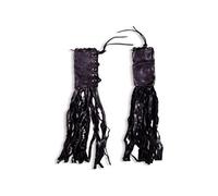 A-Pro Leather Handlebar Covers Fringe Lacing Motorcycle Motorbike Cruiser Quality