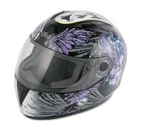 A-Pro Motorcycle Motor Bike Crash Full Face Helmet Clear Visor Grafic Blu XXL