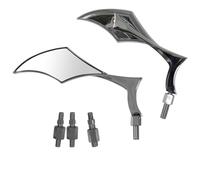 Coppia Specchietti Retrovisori Specchi Chopper Moto Custom Cromati SX+DX