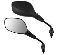 Coppia Specchietti Retrovisori Scooter Moto ATV Nero DX + SX 10 mm M10